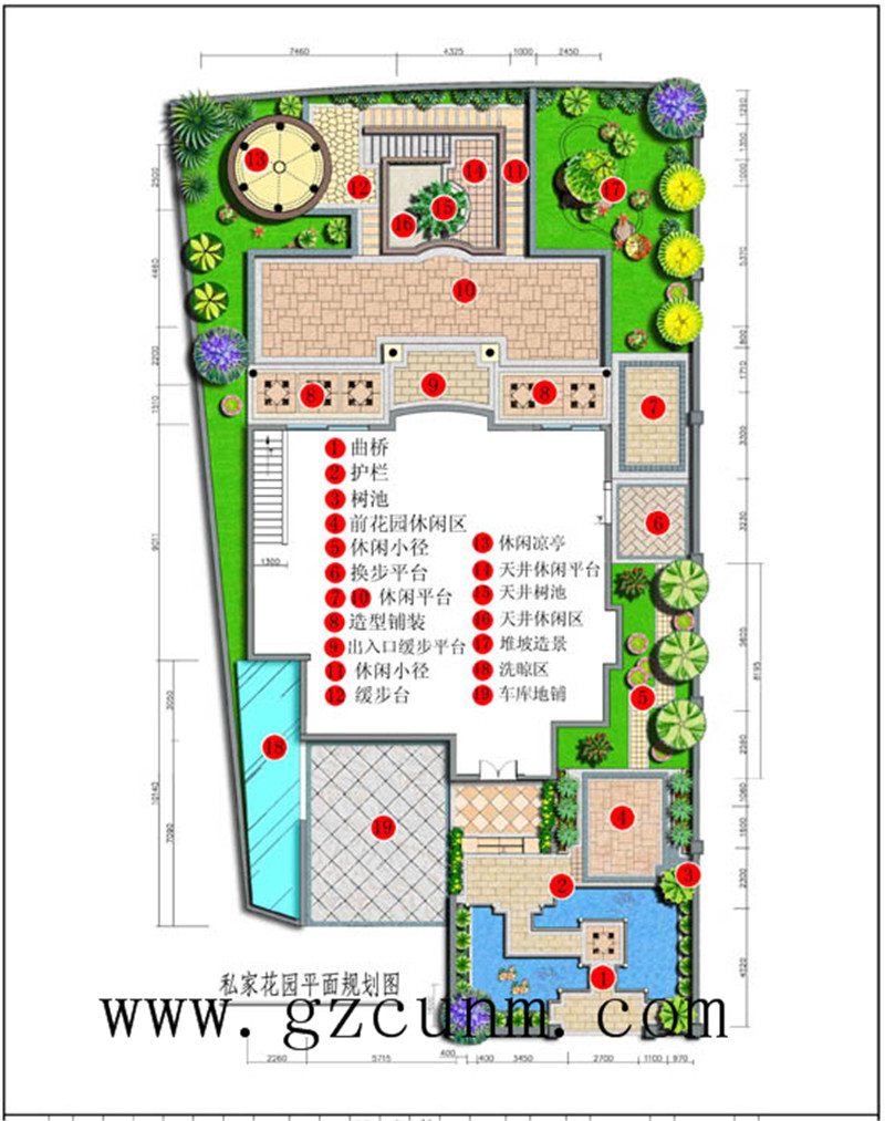300平方私家花园平面规划图