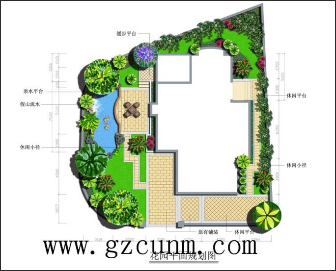 200平方别墅花园平面规划图