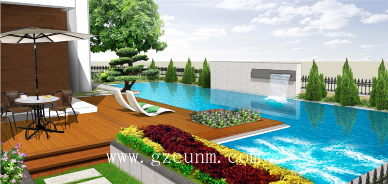 320平方私家花园设计效果图1