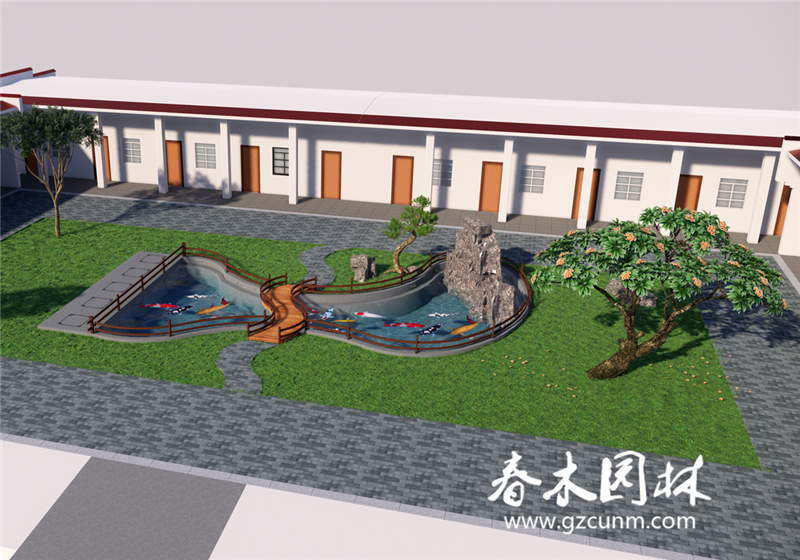 广州某公司景观鱼池设计图