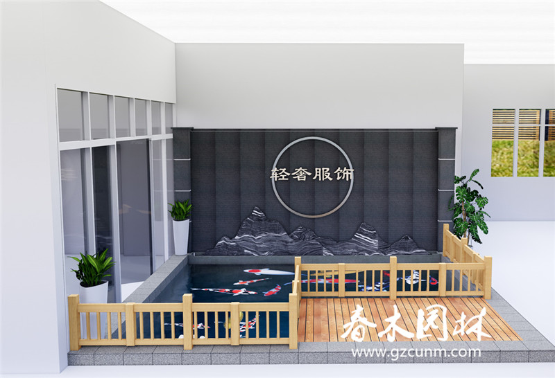广州花都区室内锦鲤鱼池设计方案一图片