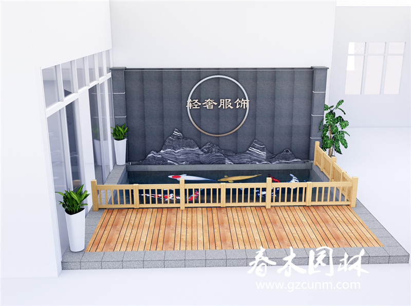 广州花都区室内锦鲤鱼池设计方案二图片