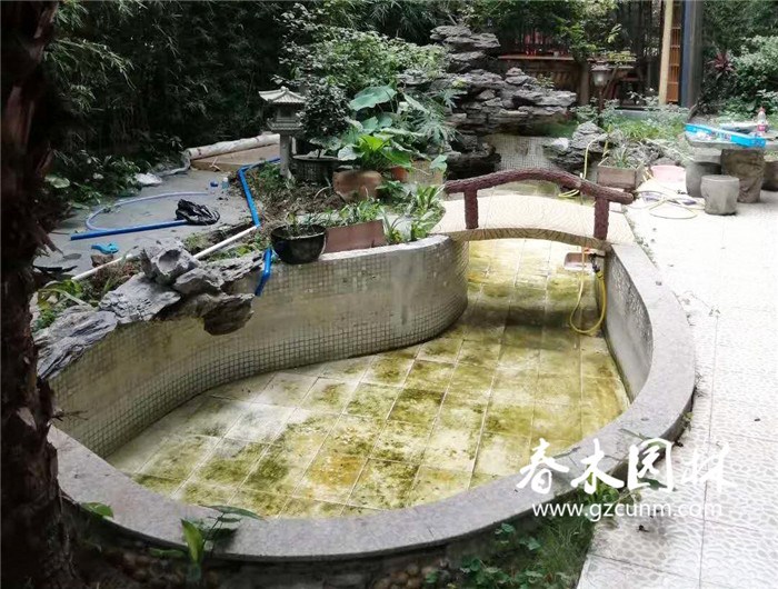 广州海珠区鱼池过滤系统改造前图片2
