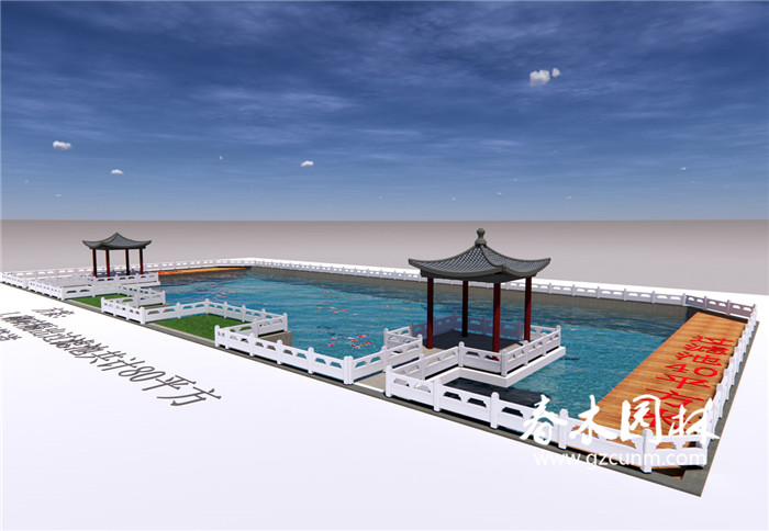 广州萝岗区公司大型鱼池设计图2