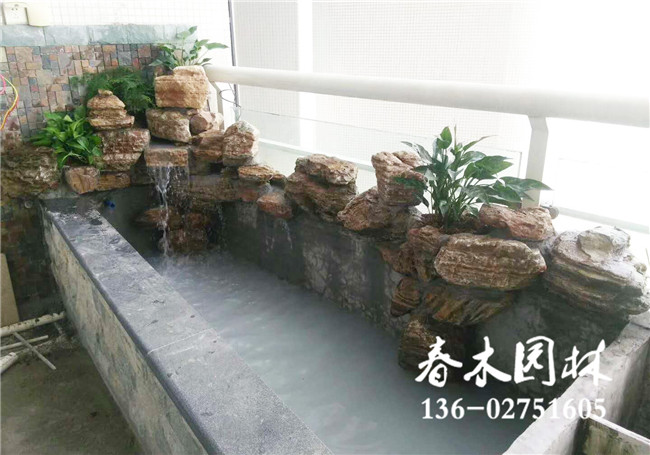 广州室内阳台鱼池假山设计图片4