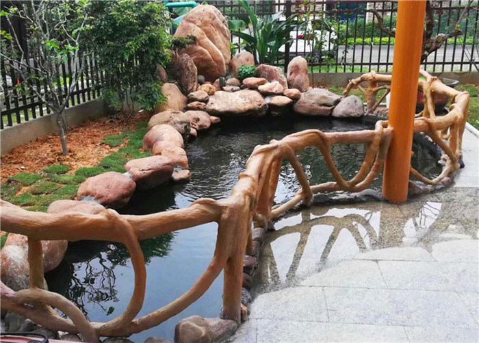广州番禺区庭院鱼池设计图3