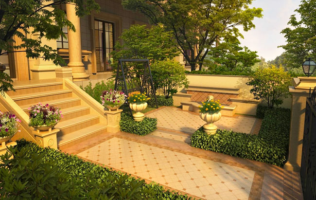 别墅庭院园林绿化设计怎样协调