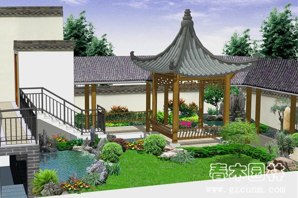 广州别墅花园设计效果图
